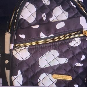 Quilted Black and White Women's Bag